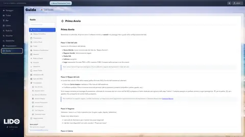 Guida interattiva con ricerca integrata nel gestionale Lidomatic