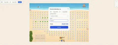 Prenotazione online degli ombrelloni dal sito del lido