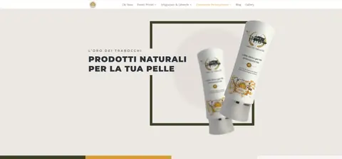 Pagina prodotti del sito L'Oro dei Trabocchi